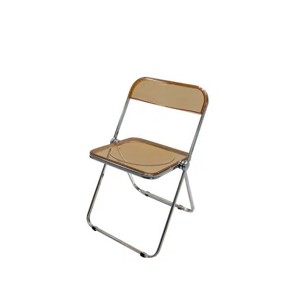 Contemporary Scandinavian Square Acrylic Foldable Dining Chair Backrest For Dining Room - Image 25