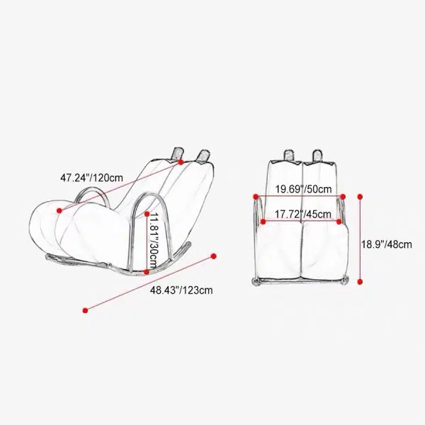 Contemporary Creative Banana PU Leather Upholstered Recliner Backrest Armrest For Living Room - Image 4