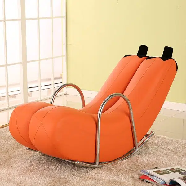 Contemporary Creative Banana PU Leather Upholstered Recliner Backrest Armrest For Living Room - Image 7