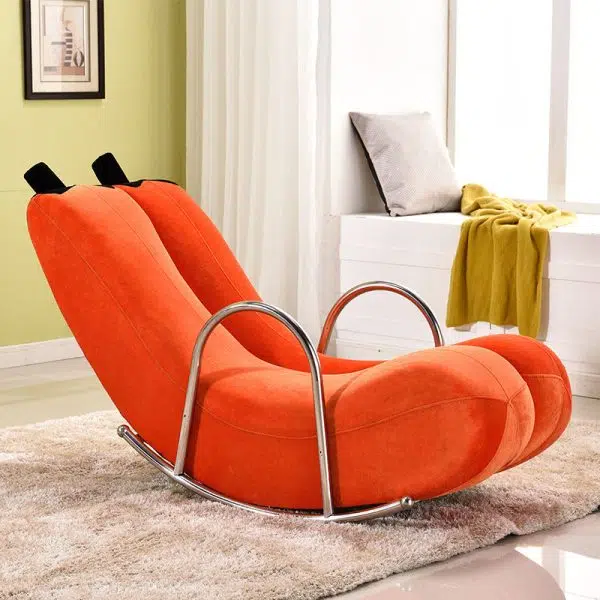 Contemporary Creative Banana PU Leather Upholstered Recliner Backrest Armrest For Living Room - Image 9