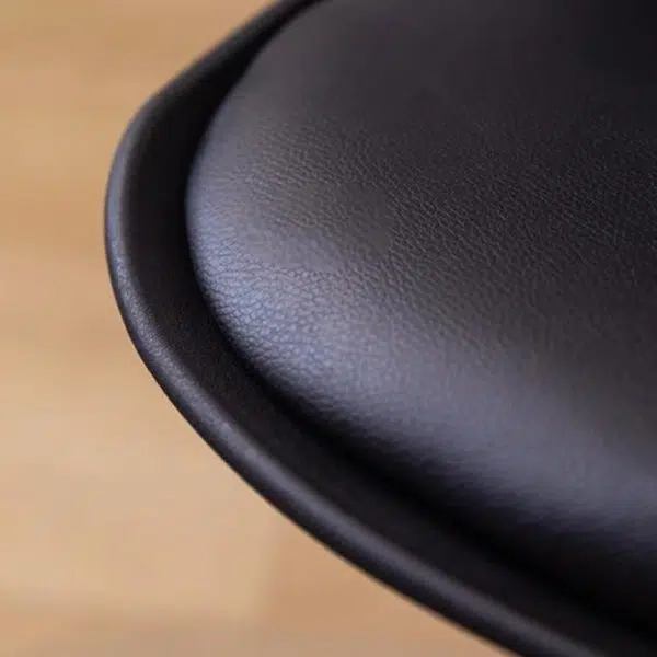 Contemporary Scandinavian Curved PU Leather Plastic Height Adjustable Swivel Bar Stool Cat Paw Back Footrest For Dining Room - Image 5