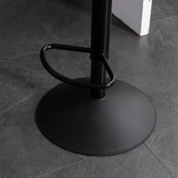 Contemporary Scandinavian Curved PU Leather Plastic Height Adjustable Swivel Bar Stool Cat Paw Back Footrest For Dining Room - Image 9