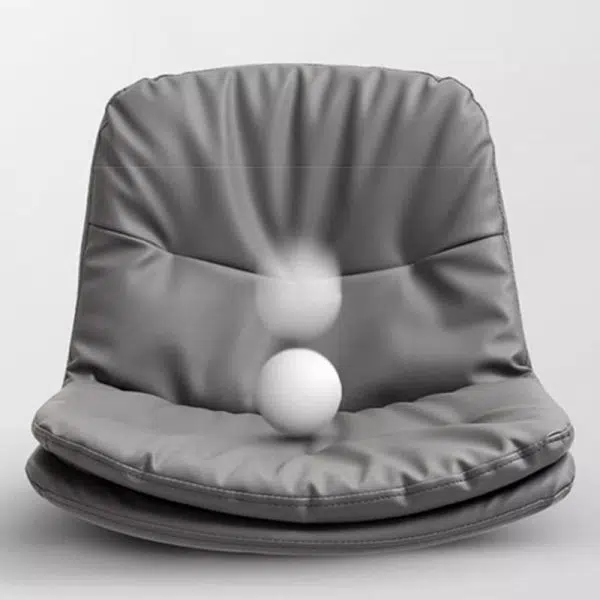 Contemporary Luxury Leather Upholstered Round Metal Base Height Adjustable Swivel Bar Stool Footrest For Dining Room - Image 5