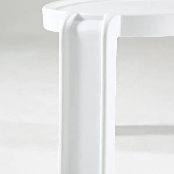 Contemporary Scandinavian PC Geometry Round Stackable Low Stool For Bedroom - Image 8