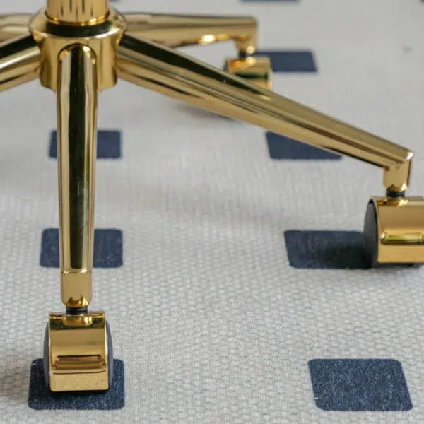 Contemporary Luxury Round Velvet Adjustable Height Vanity Stool Tufted Backrest For Bedroom - Image 6