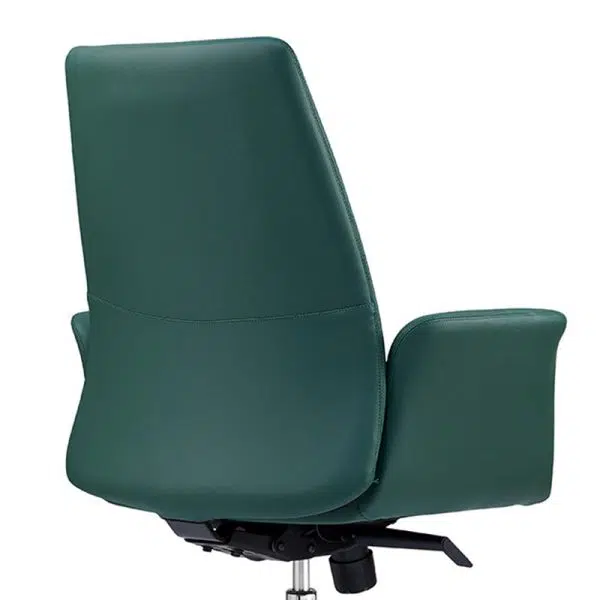 Modern Luxury Square Leather Swivel Desk Chair Backrest Casters For Home Office - Image 7