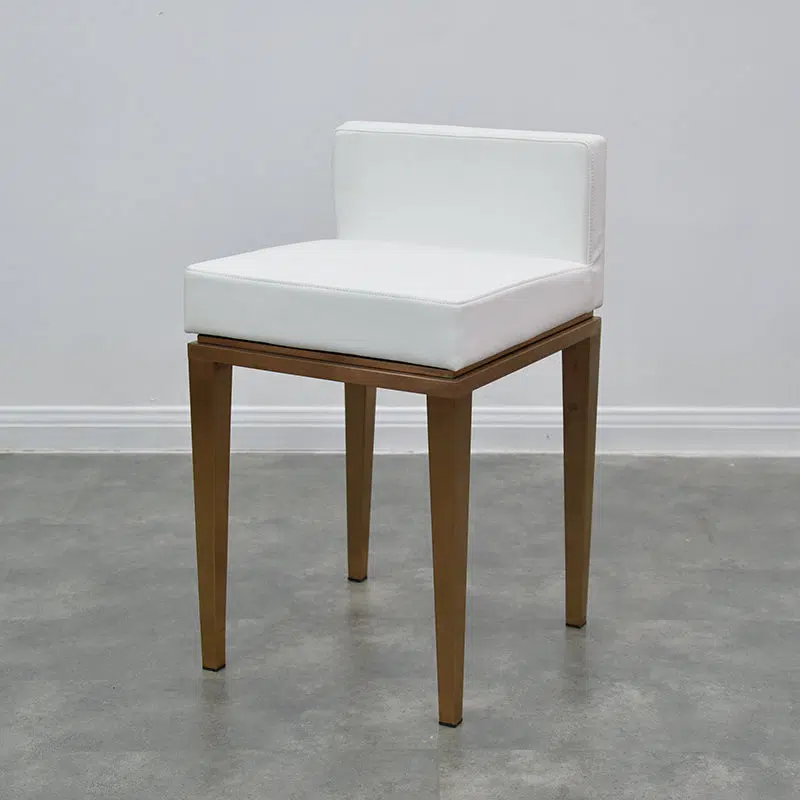 DFM-Chair-FL04000-1.jpg Contemporary Nordic Square Leather Stainless Steel Bar Stool Low Back For Dining Room - Image 1