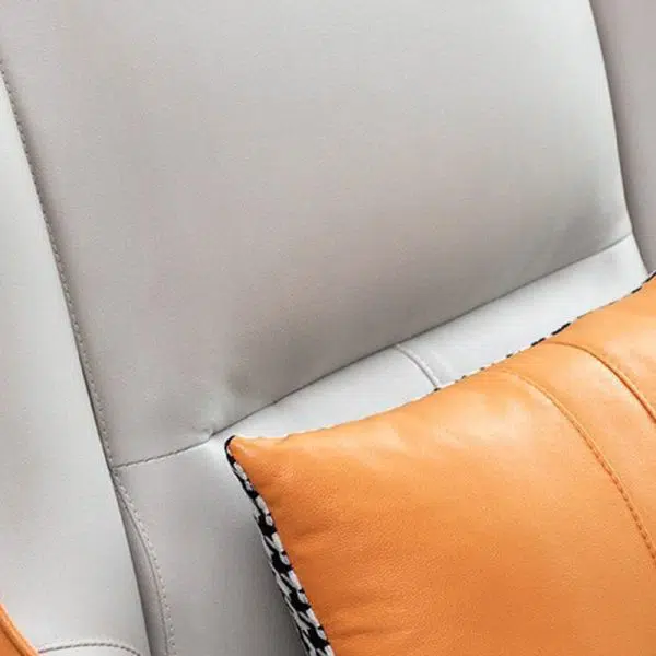 Contemporary Scandinavian Square Fabric Upholstered Accent Chair Backrest Armrest For Living Room - Image 6