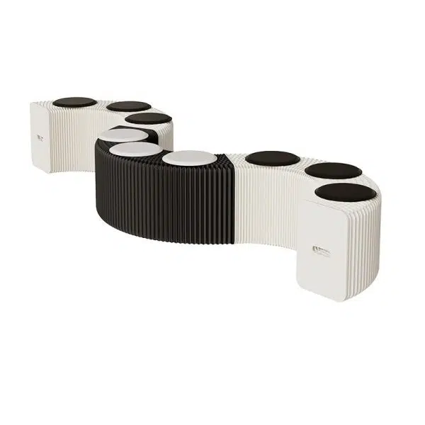 Contemporary Nordic Magnetic Organza Paper Expansion Foldable Chair For Living Room - Image 14