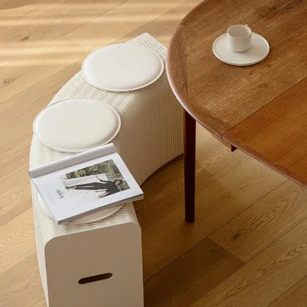 Contemporary Nordic Magnetic Organza Paper Expansion Foldable Chair For Living Room - Image 7