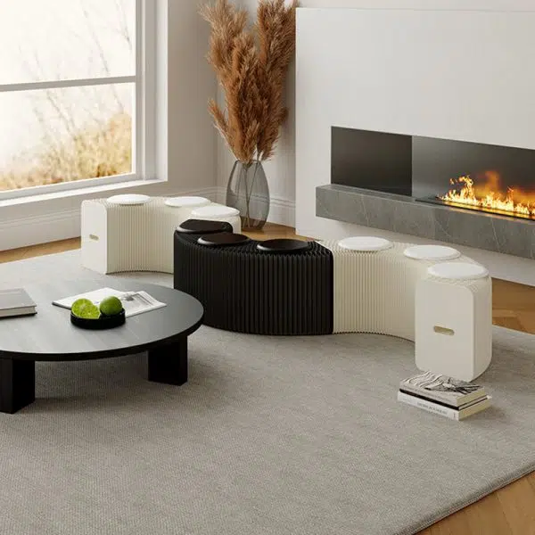 Contemporary Nordic Magnetic Organza Paper Expansion Foldable Chair For Living Room - Image 10