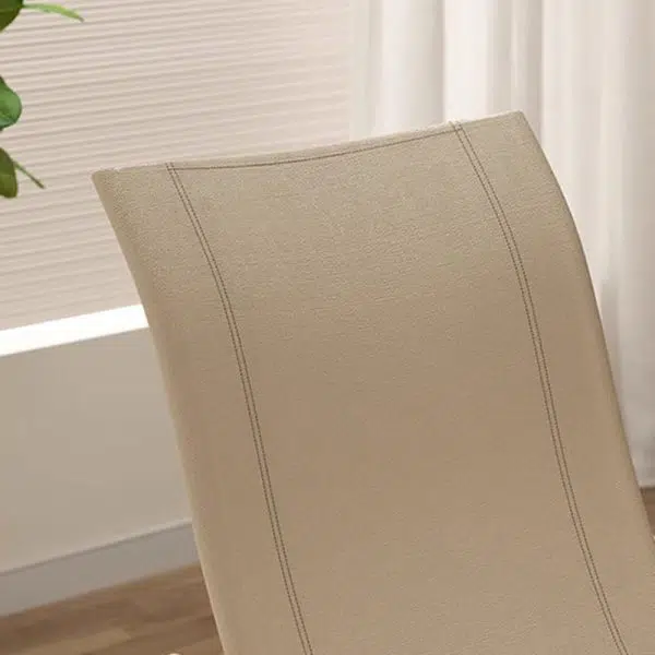 Contemporary Nordic Curved Canvas Stainless Steel Frame Recliner For Living Room - Image 6