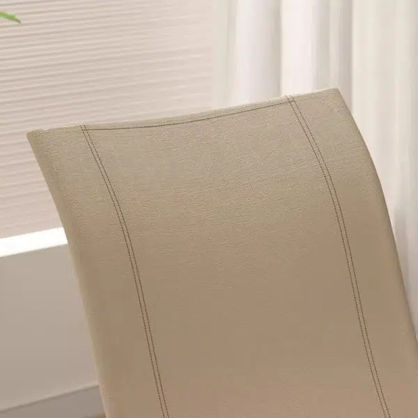 Contemporary Nordic Curved Canvas Stainless Steel Frame Recliner For Living Room - Image 5