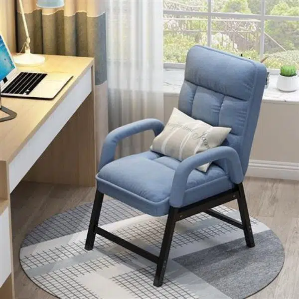 Modern Simplicity Square Fabric Upholstered Desk Chair Backrest Storage Bag Pillow For Home Office - Image 8