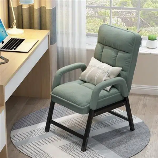 Modern Simplicity Square Fabric Upholstered Desk Chair Backrest Storage Bag Pillow For Home Office - Image 9