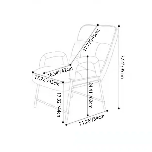 Modern Simplicity Square Fabric Upholstered Desk Chair Backrest Storage Bag Pillow For Home Office - Image 4