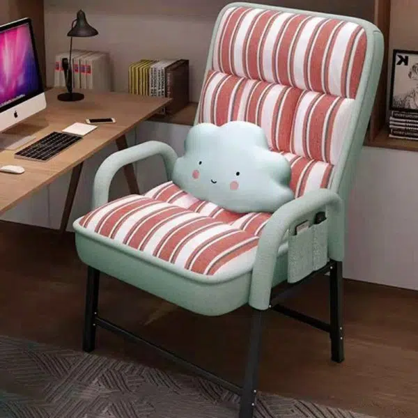 Modern Simplicity Square Fabric Upholstered Desk Chair Backrest Storage Bag Pillow For Home Office - Image 10