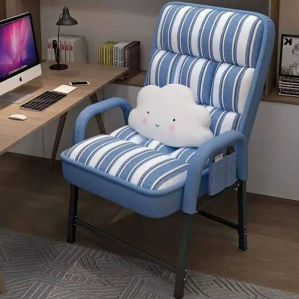 Modern Simplicity Square Fabric Upholstered Desk Chair Backrest Storage Bag Pillow For Home Office - Image 11