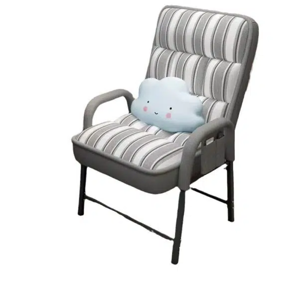 Modern Simplicity Square Fabric Upholstered Desk Chair Backrest Storage Bag Pillow For Home Office - Image 13