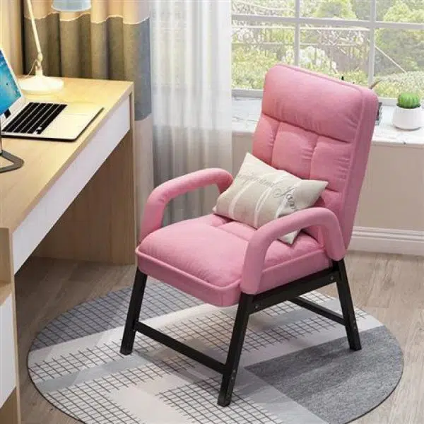 Modern Simplicity Square Fabric Upholstered Desk Chair Backrest Storage Bag Pillow For Home Office - Image 2