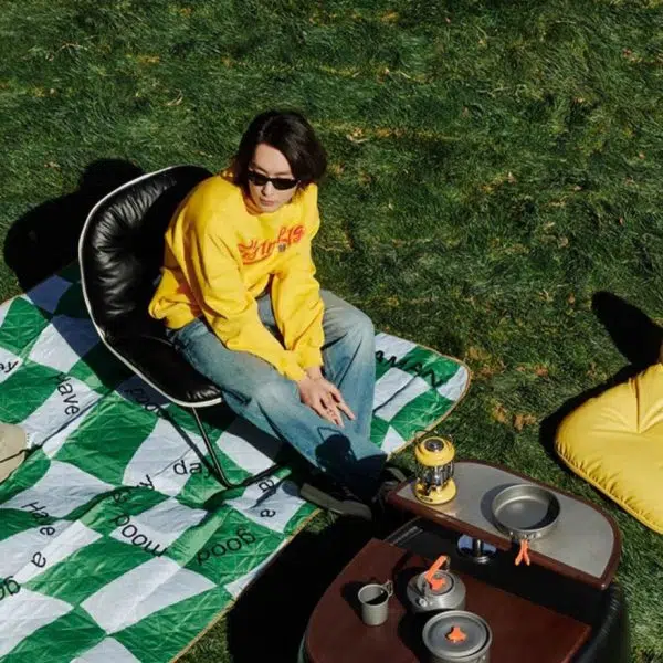 Contemporary Nordic Curved Leather Upholstered Portable Folding Accent Chair Backrest For Living Room - Image 18