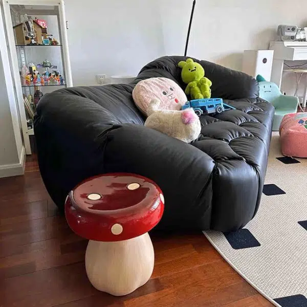 Contemporary Creative Mushroom Resin Fiberglass Low Stool For Bedroom - Image 14