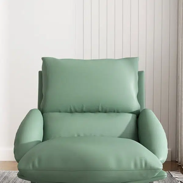 Contemporary Luxury Curved Fabric Upholstery Iron Accent Chair Backrest For Living Room - Image 7