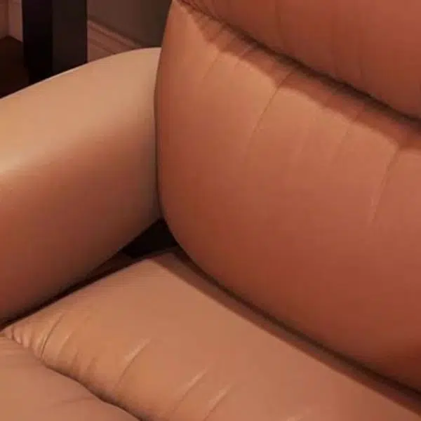 Contemporary Simplicity Square PU Leather Upholstered Height Adjustable Desk Chair Casters For Home Office - Image 5