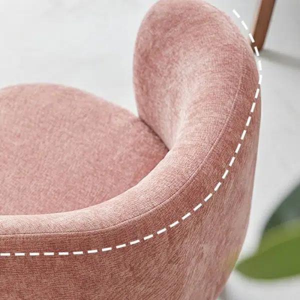 Contemporary Luxury Round Velvet Upholstered Solid Wood Legs Accent Chair Wing Back For Living Room - Image 18