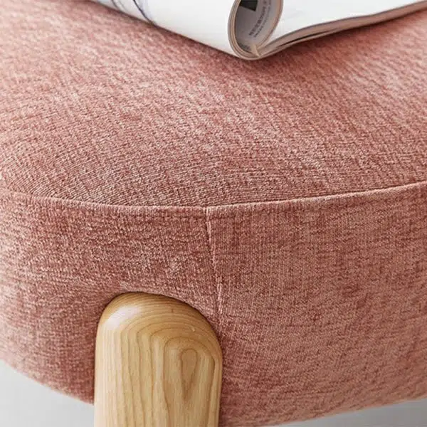 Contemporary Luxury Round Velvet Upholstered Solid Wood Legs Accent Chair Wing Back For Living Room - Image 20