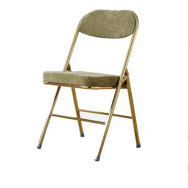 Contemporary Nordic Square Velvet Upholstered Metal Foldable Vanity Stool Backrest Footrest For Bedroom - Image 17