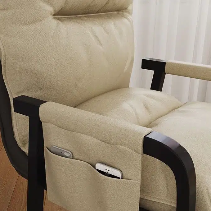 DFM-Chair-FL04471-17.jpg Contemporary Nordic Double-Layer Tech Fabric Upholstered Desk Chair Adjustable Backrest Armrest For Home Office - Image 7