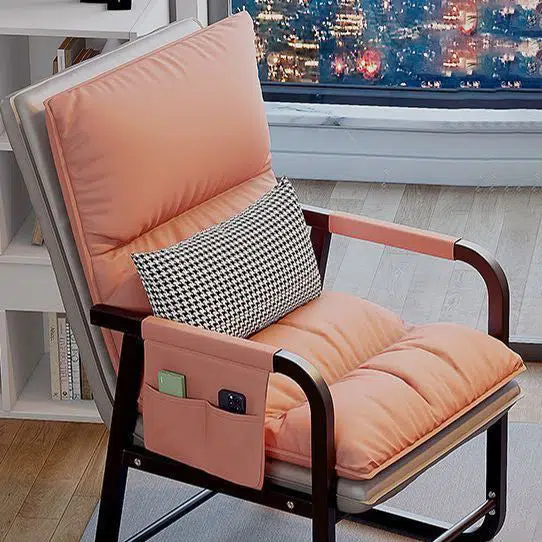 DFM-Chair-FL04471-20.jpg Contemporary Nordic Double-Layer Tech Fabric Upholstered Desk Chair Adjustable Backrest Armrest For Home Office - Image 9