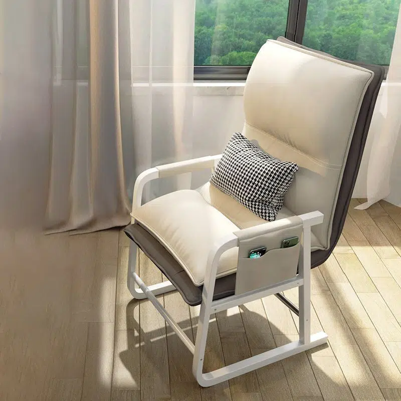 DFM-Chair-FL04471-4.jpg Contemporary Nordic Double-Layer Tech Fabric Upholstered Desk Chair Adjustable Backrest Armrest For Home Office - Image 10