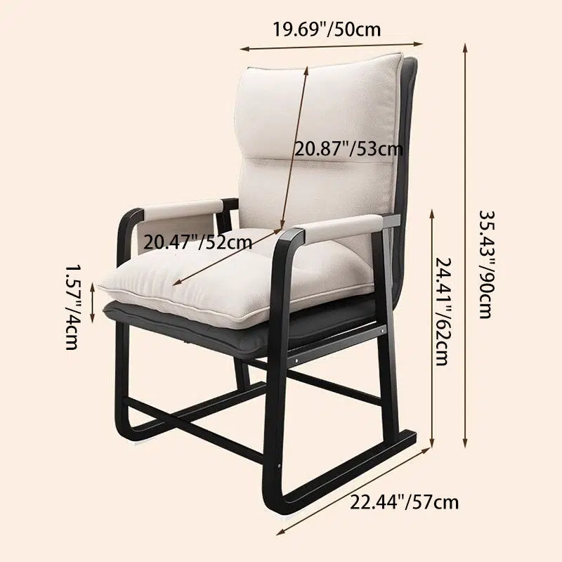 DFM-Chair-FL04471-41.jpg Contemporary Nordic Double-Layer Tech Fabric Upholstered Desk Chair Adjustable Backrest Armrest For Home Office - Image 4