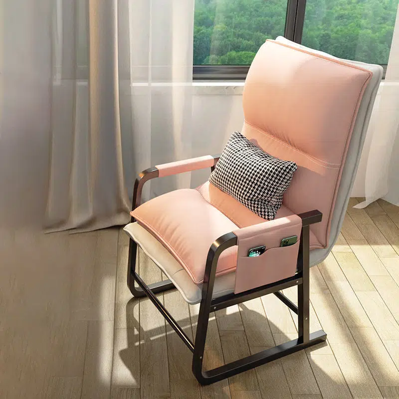 DFM-Chair-FL04471-8.jpg Contemporary Nordic Double-Layer Tech Fabric Upholstered Desk Chair Adjustable Backrest Armrest For Home Office - Image 14