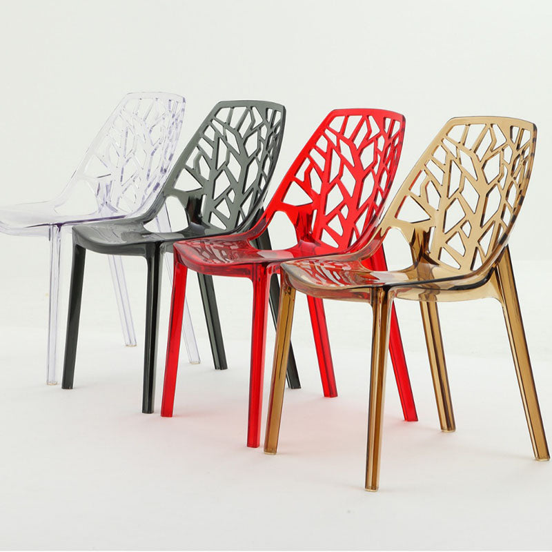 DFM-Chair-FL04528-1.jpg Contemporary Nordic Curved Plastic Dining Chair Openwork Backrest For Dining Room - Image 1