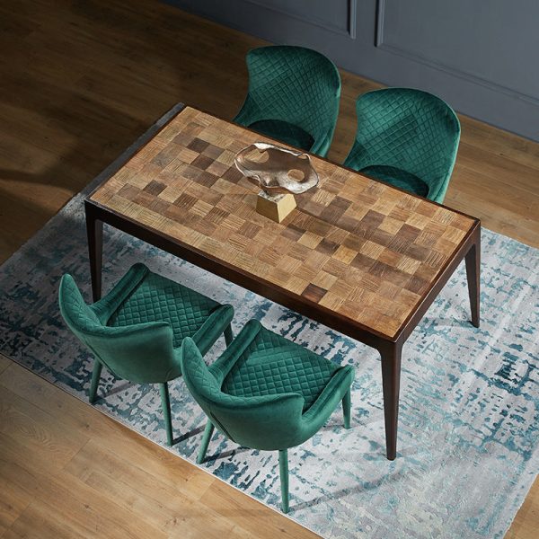 Contemporary Luxury Square Velvet Solid Wood Frame Dining Chair Wingback For Dining Room - Image 15