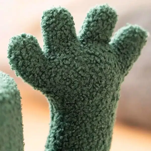 Contemporary Creative Lamb Fleece Cylinder Pouf Footstool For Entryway - Image 4