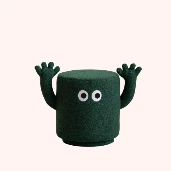 Contemporary Creative Lamb Fleece Cylinder Pouf Footstool For Entryway - Image 17