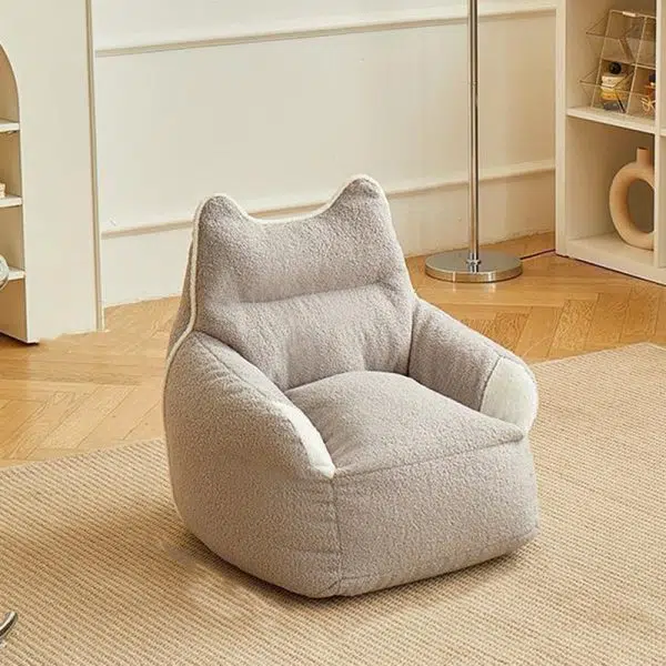 Modern Minimalist Teddy Velvet EPS Rectangular Square Accent Chair Backrest Armrest For Living Room - Image 10