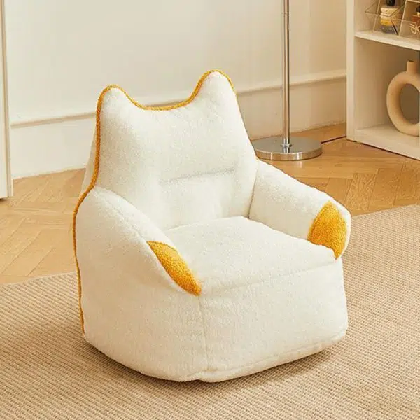 Modern Minimalist Teddy Velvet EPS Rectangular Square Accent Chair Backrest Armrest For Living Room - Image 8