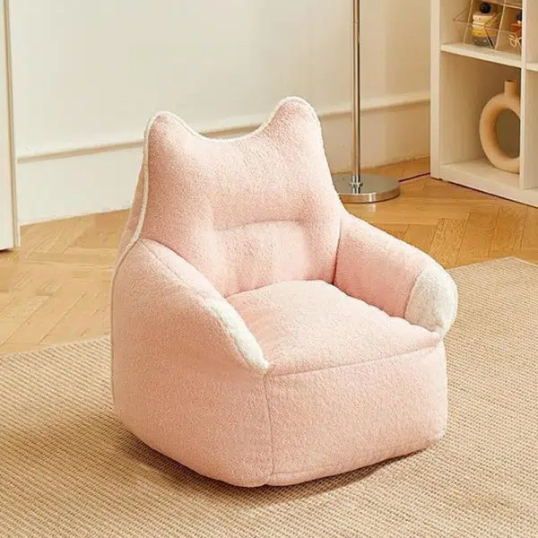 Modern Minimalist Teddy Velvet EPS Rectangular Square Accent Chair Backrest Armrest For Living Room - Image 9