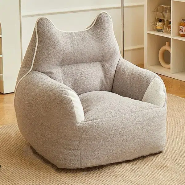 Modern Minimalist Teddy Velvet EPS Rectangular Square Accent Chair Backrest Armrest For Living Room - Image 14