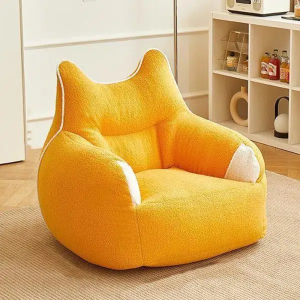 Modern Minimalist Teddy Velvet EPS Rectangular Square Accent Chair Backrest Armrest For Living Room - Image 13