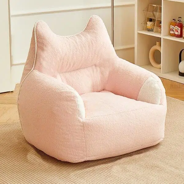 Modern Minimalist Teddy Velvet EPS Rectangular Square Accent Chair Backrest Armrest For Living Room - Image 12