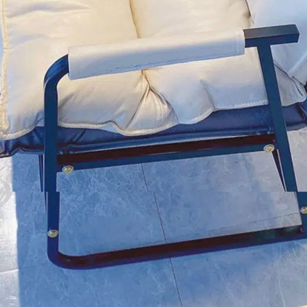 Contemporary Scandinavian Rectangular Square Storage Bag Metal Waterproof Fabric Adjustable Backrest Accent Chair Backrest Armrest For Living Room - Image 5