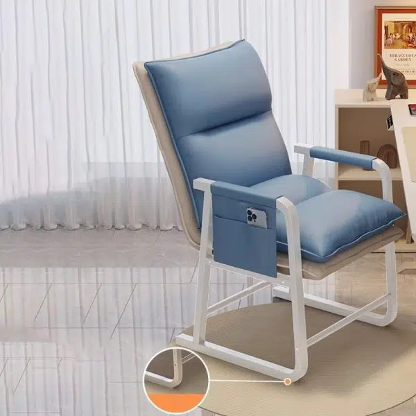 Contemporary Scandinavian Rectangular Square Storage Bag Metal Waterproof Fabric Adjustable Backrest Accent Chair Backrest Armrest For Living Room - Image 14