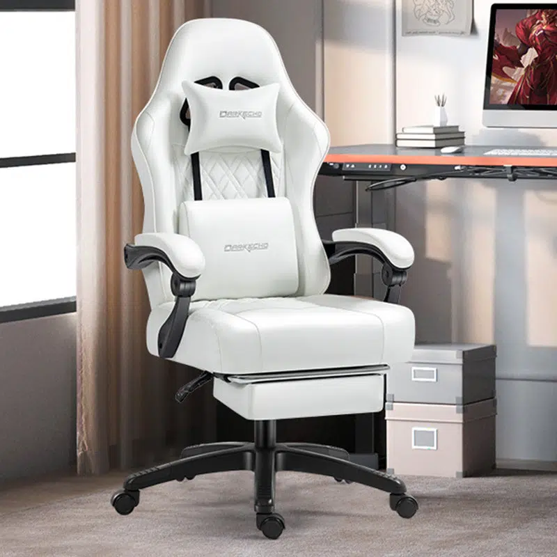 DFM-Chair-FM00180-5.jpg Modern Minimalist Swivel Liftable Rectangular Square Nylon Leather Fabric Desk Chair Backrest Armrest For Home Office - Image 1