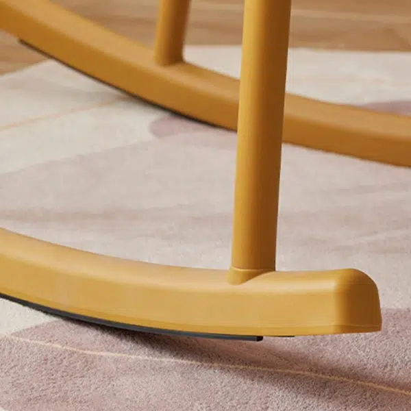 Modern Minimalist Hollowed Out Oval Plastic Rocking Chair Backrest For Living Room - Image 6